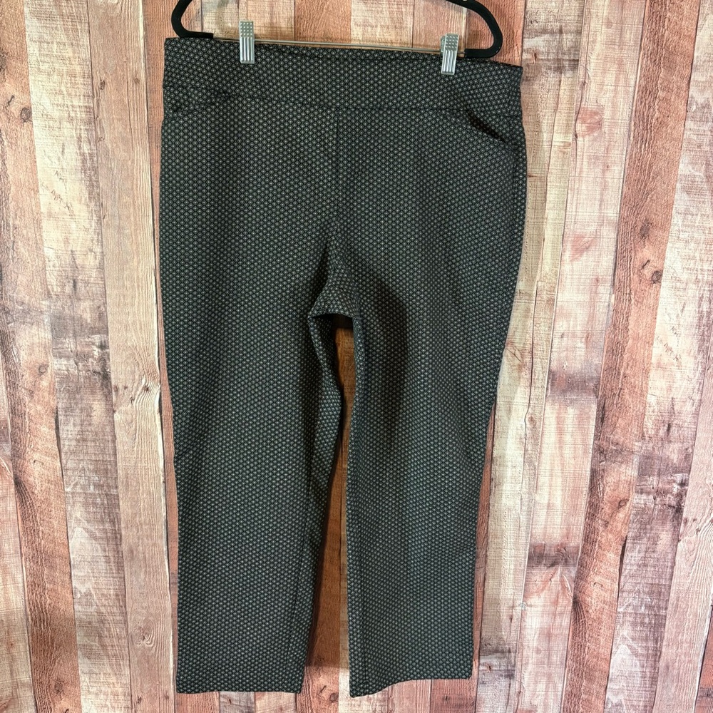 Croft & Barrow Black Patterned Pants Size 14 Short‎